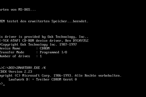 MS DOS 6.22 Screenshot